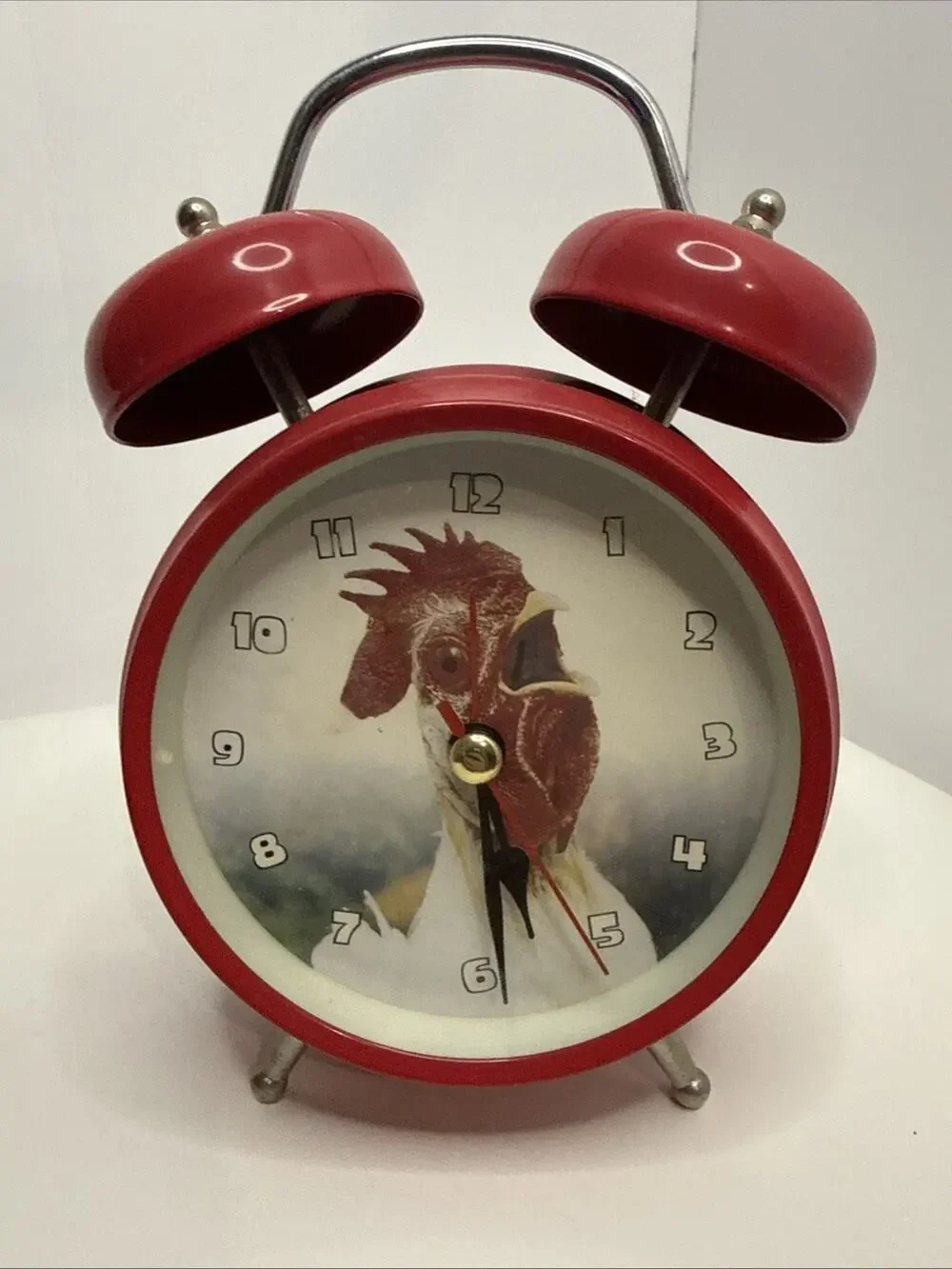 Feldstein And Associates Wacky Wakers Red Rooster Tabletop Alarm Clock - Working